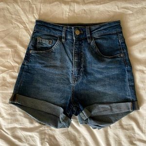 High waisted denim shorts - size 2